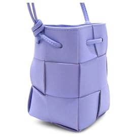 Bottega Veneta-Bottega Veneta Purple Mini Intrecciato Cassette Bucket Bag-Other,Purple