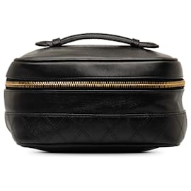 Chanel-Chanel Black CC Vanity Bag-Black