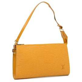 Louis Vuitton-Louis Vuitton Yellow Epi Pochette Accessoires-Yellow