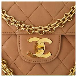 Chanel-Timeless-Pink,Beige,Gold hardware