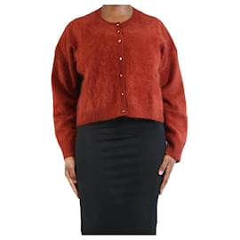 Autre Marque-Red button-up cashmere cardigan - size L-Red