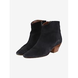 Isabel Marant-Black Ankle suede boots - size EU 39-Black