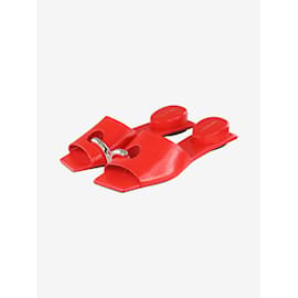 Tory Burch-Red Pierced Mule Sandals - size EU 37.5-Red