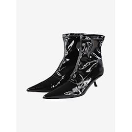 Anine Bing-Black patent ankle boots - size EU 38-Black