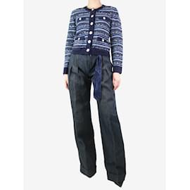 Evisu-Dark blue belted jeans - size UK 12-Blue