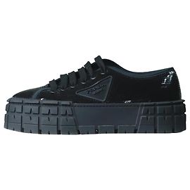 Prada Baskets Wheel doublées noires - taille EU 37 Noir