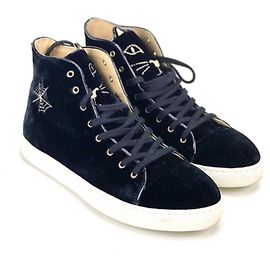 Sneakers Charlotte Olympia Purrrfect Velluto Nero Nero