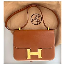 Hermès-Hermes Constance - Ouro sobre Ouro-Castanho claro,Caramelo,Camelo