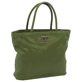 Prada-PRADA Hand Bag Nylon Green Auth 66142-Green