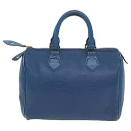 Louis Vuitton-Louis Vuitton Epi Speedy 25 Hand Bag Toledo Blue M43015 LV Auth 65144-Other