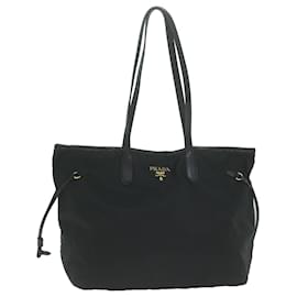 Prada-PRADA Tote Bag Nylon Black Auth 66143-Black