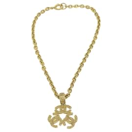 Chanel-Collar de cadena CHANEL COCO Mark Oro CC Auth ar11353-Dorado