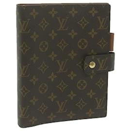 Louis Vuitton-LOUIS VUITTON Monogram Agenda GM Day Planner Cover R20006 Auth LV 65614UNE-Monogramme