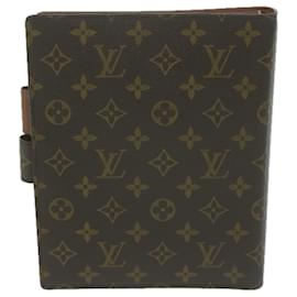 Louis Vuitton-LOUIS VUITTON Monogram Agenda GM Day Planner Cover R20006 Auth LV 65614UNE-Monogramme