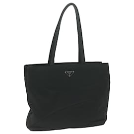 Prada-PRADA Tote Bag Nylon Black Auth 65963-Black