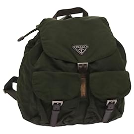Prada-PRADA Backpack Nylon Green Auth ac2752-Green