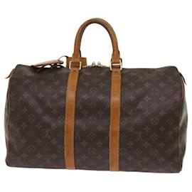 Louis Vuitton-Louis Vuitton-Monogramm Keepall 50 Boston Bag M.41426 LV Auth 65790-Monogramm