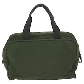 Prada-PRADA Hand Bag Nylon Khaki Auth 65699-Khaki