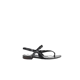 Balenciaga-Leather sandals-Black