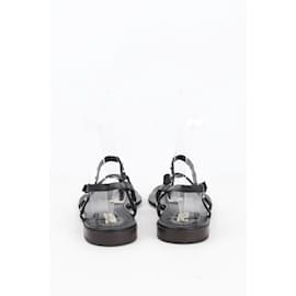 Balenciaga-Sapatos de sandália de couro-Preto