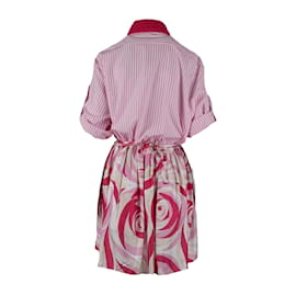 Autre Marque-Vestido camisa com estampa peônia Rubino Gaeta-Multicor