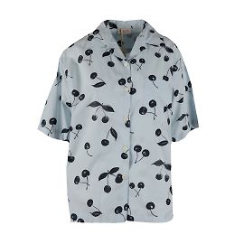 Autre Marque Camisa bowling con estampado de cerezas Rubino Gaeta Multicolor