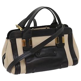 Chloé-Chloe Alice Bolsa de mão em couro 2maneira bege 04 14 63 65 Autenticação11871-Bege