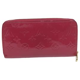 Louis Vuitton-LOUIS VUITTON Monogramm Vernis Zippy Geldbörse Rosa M93058 LV Auth am5708-Pink