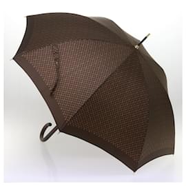 Louis Vuitton-LOUIS VUITTON Monogram Umbrella Polyester Brown LV Auth 66083-Brown,Monogram