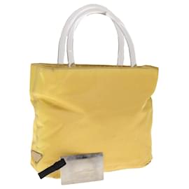 Prada-PRADA Hand Bag Nylon Yellow Auth yk10521-Yellow