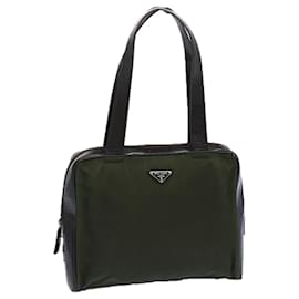 Prada-PRADA Borsa Tote Nylon Verde Auth ac2723-Verde