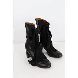 Chloé-Leather boots-Black