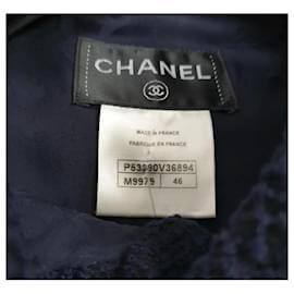 Chanel-Chanel 2016 Tweed Dunkelblaues Kleid-Blau