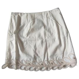 Maje-Bohemian skirt-Beige