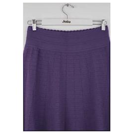 Autre Marque-wrap wool skirt-Purple
