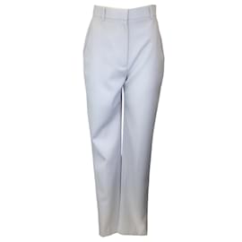 Autre Marque-Alexander McQueen Bleu Clair 2022 Pantalon en laine à jambe fuselée / pantalon-Bleu