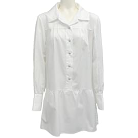 Autre Marque-Chanel Schößchen-Tunika aus weißer Baumwolle-Weiß