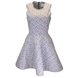 Autre Marque-Duncan Purple / Weißes, bedrucktes, ärmelloses A-Linien-Kleid aus Baumwolle-Lila