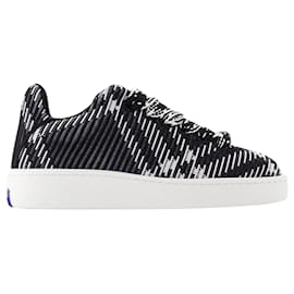 Burberry-LF Box Knit Sneakers - Burberry - Synthetic - Black-Black