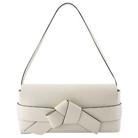 Borsa hobo allungata Musubi - Acne Studios - Pelle - Bianca/Black Bianco