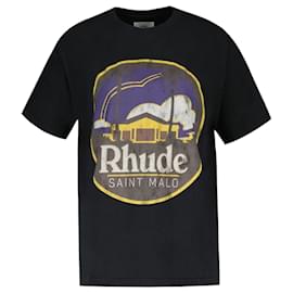Autre Marque-T-Shirt Saint Malo - Rhude - Coton - Noir-Noir