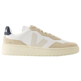 Veja-V-90 Zapatillas - Veja - Piel - Blanco Pierre-Blanco