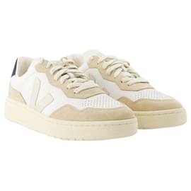 Veja-V-90 Baskets - Veja - Cuir - Blanc Pierre-Blanc