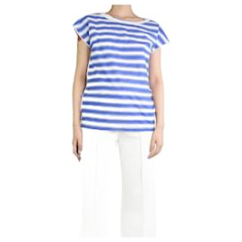 Dolce & Gabbana-Blue sleeveless striped top - size UK 8-Blue