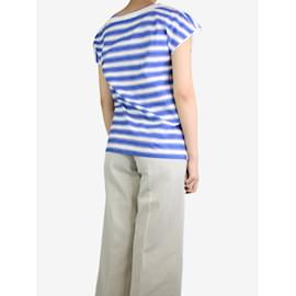 Dolce & Gabbana-Blue sleeveless striped top - size UK 8-Blue