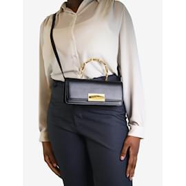 Louis Vuitton-Louis Vuitton Taschenriemen aus Schwarzgold mit Markenlogo – Größe-Schwarz