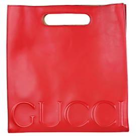 Gucci-Red XL Linear tote bag-Red