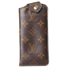 Louis Vuitton-Brown monogram pouch for glasses-Brown