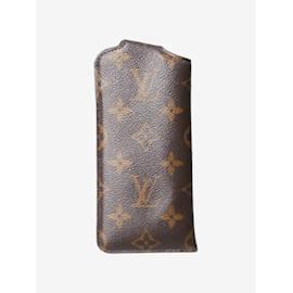 Louis Vuitton-Brown monogram pouch for glasses-Brown
