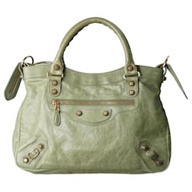 Balenciaga-Green classic city bag-Green
